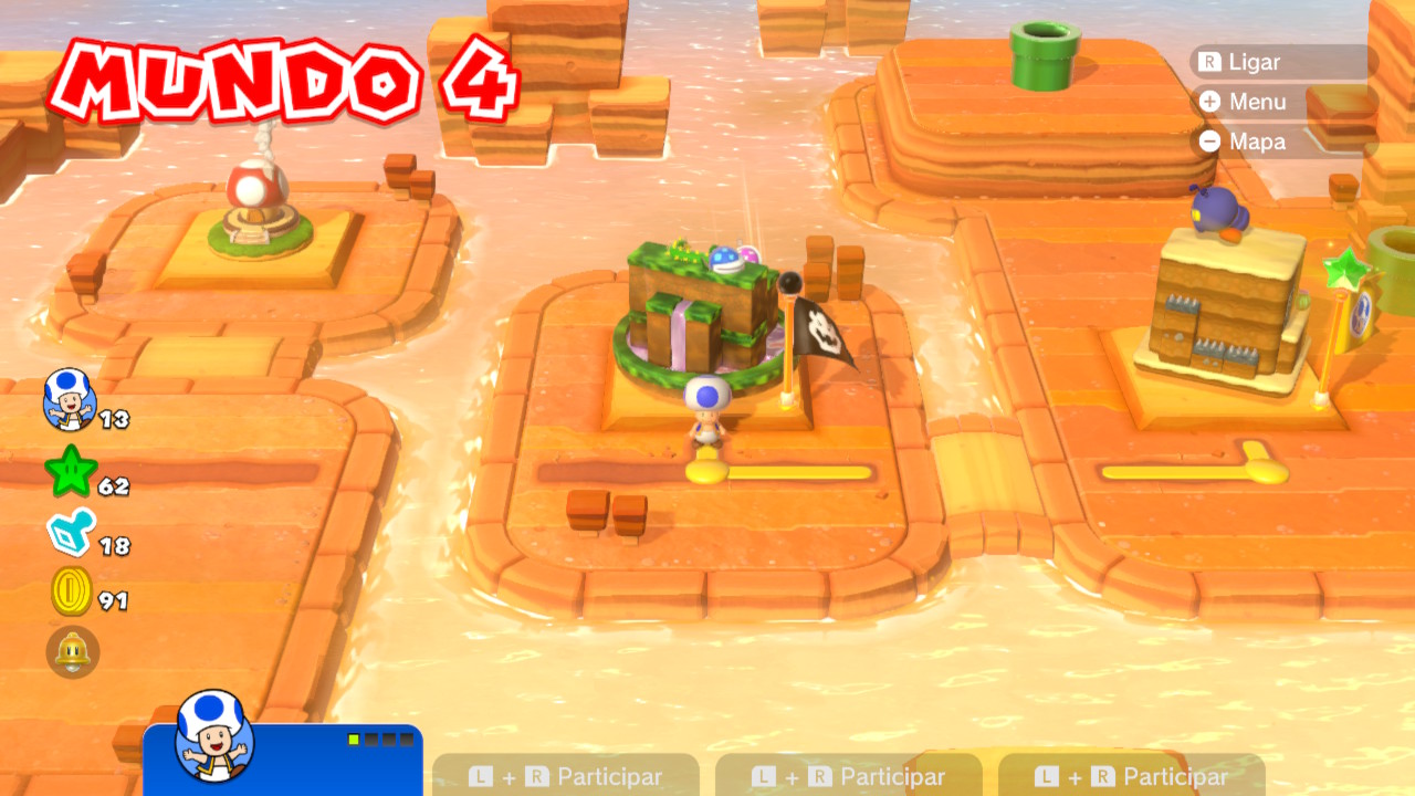 Super Mario 3d World + Bowser's Fury - Mapa do Mundo 4