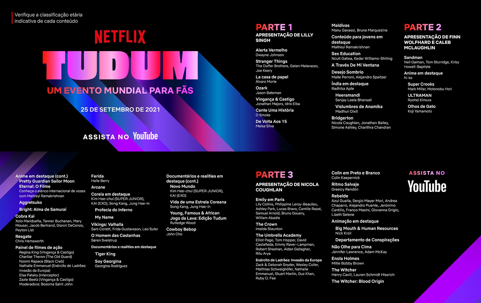 Confira a programação completa do Tudum Mundial da Netflix