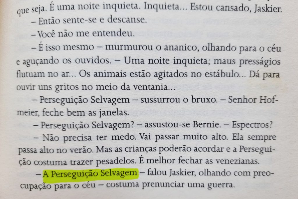 trecho dos livros escrito perseguição selvagem