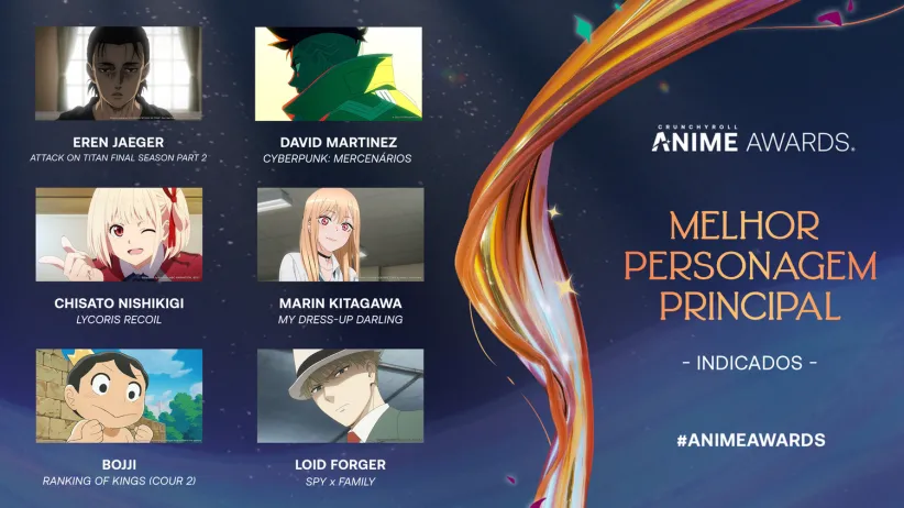 Crunchyroll revela os indicado ao Anime Awards 2023 e abre período de votação nas categorias