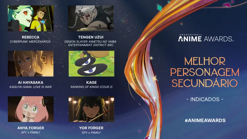 Crunchyroll revela os indicado ao Anime Awards 2023 e abre período de votação nas categorias