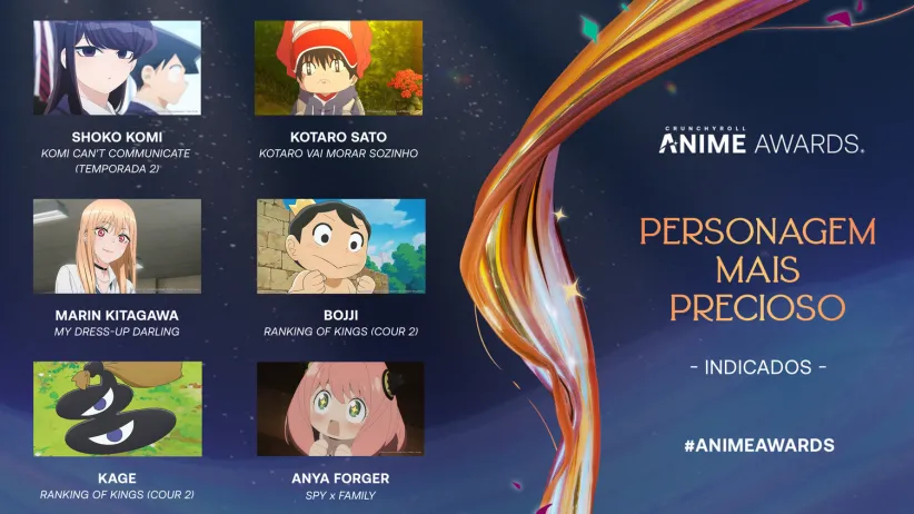 Crunchyroll revela os indicado ao Anime Awards 2023 e abre período de votação nas categorias