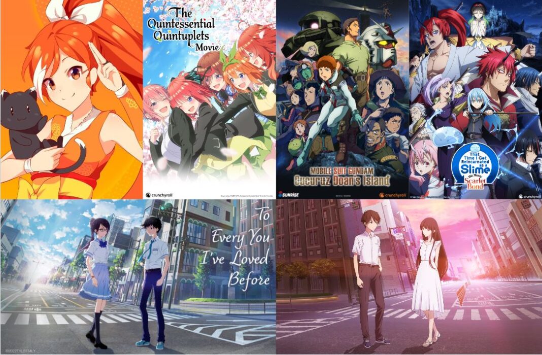Filmes na Crunchyroll em Abril: Gundam Cucuruz, Gotoubun no Hanayome, Slime The Movie e mais