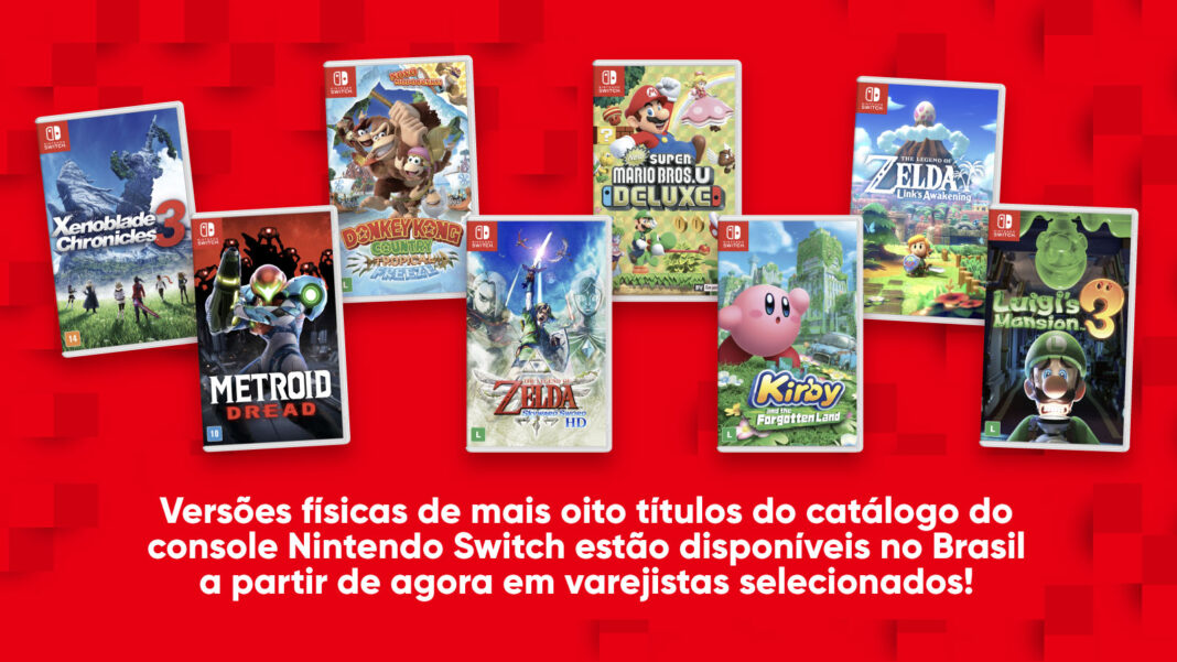 Nintendo Switch jogos físicos Brasil