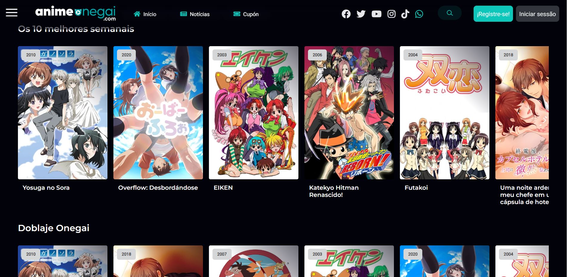 Anime Onegai, plataforma de streaming de animes, chega ao Brasil