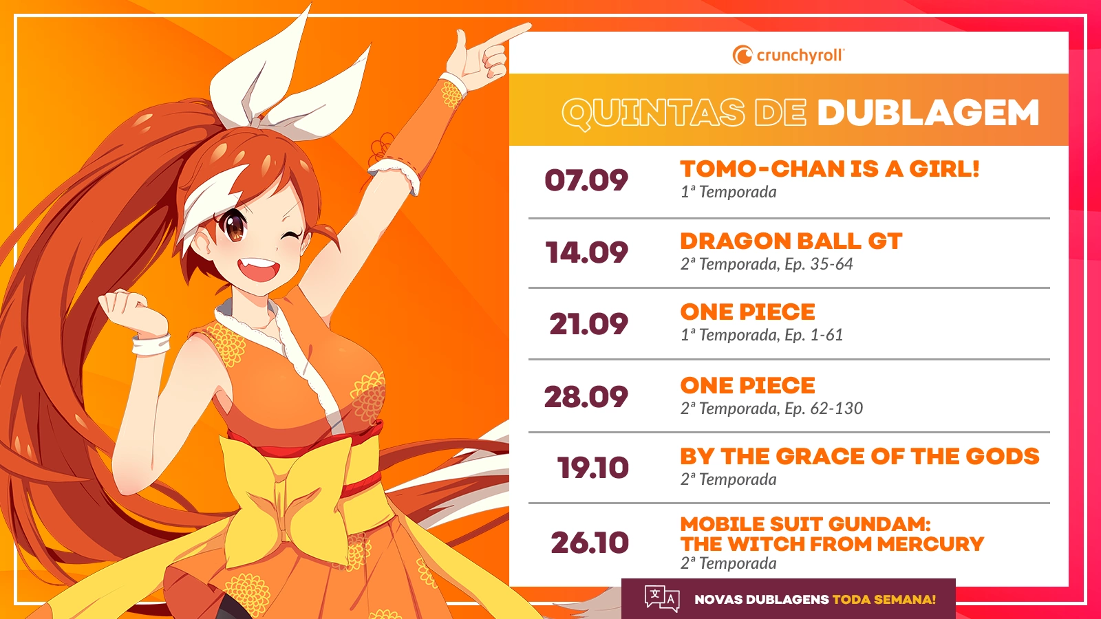 Anime Dublado on X: 🇧🇷🎙️🆕 A dublagem das temporadas 1, 2 e 3